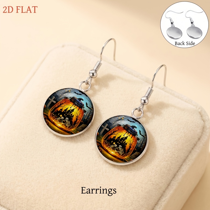 5pc Women's Halloween Pumpkin Lantern Jewellery Set, Festive Gift