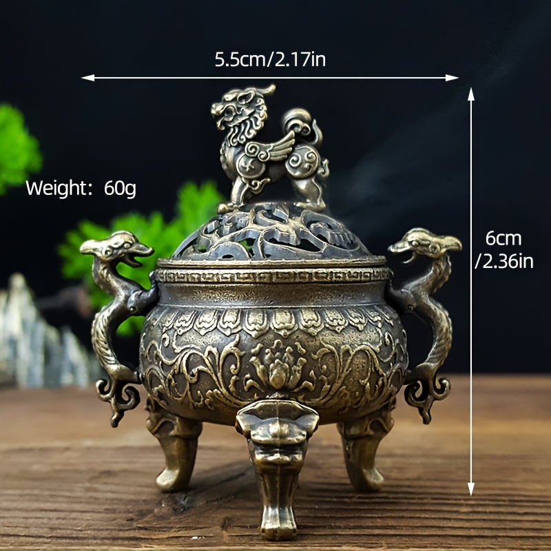 1pc Metal Incense Holder, Household Incense Holder With Lid, Suitable For New Year Decorations, Christmas, 's Day Easter Decorations, Decorations, Decorations
