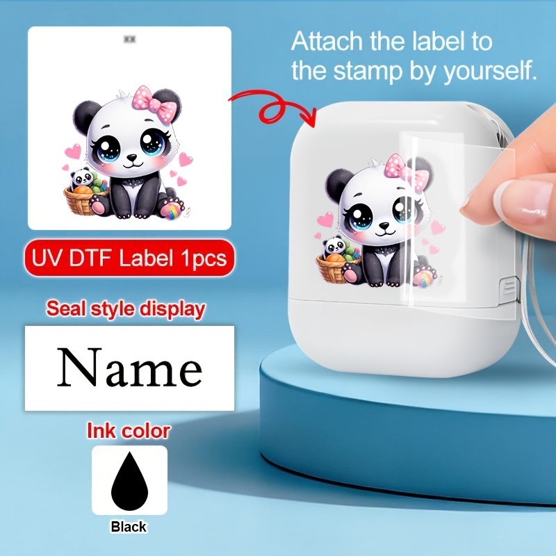 Custom Name Stamp With Washable Ink For Durable Labels, Self-inking Design For Marking Clothing Shoes Bags And Personal Items, Kids Toy