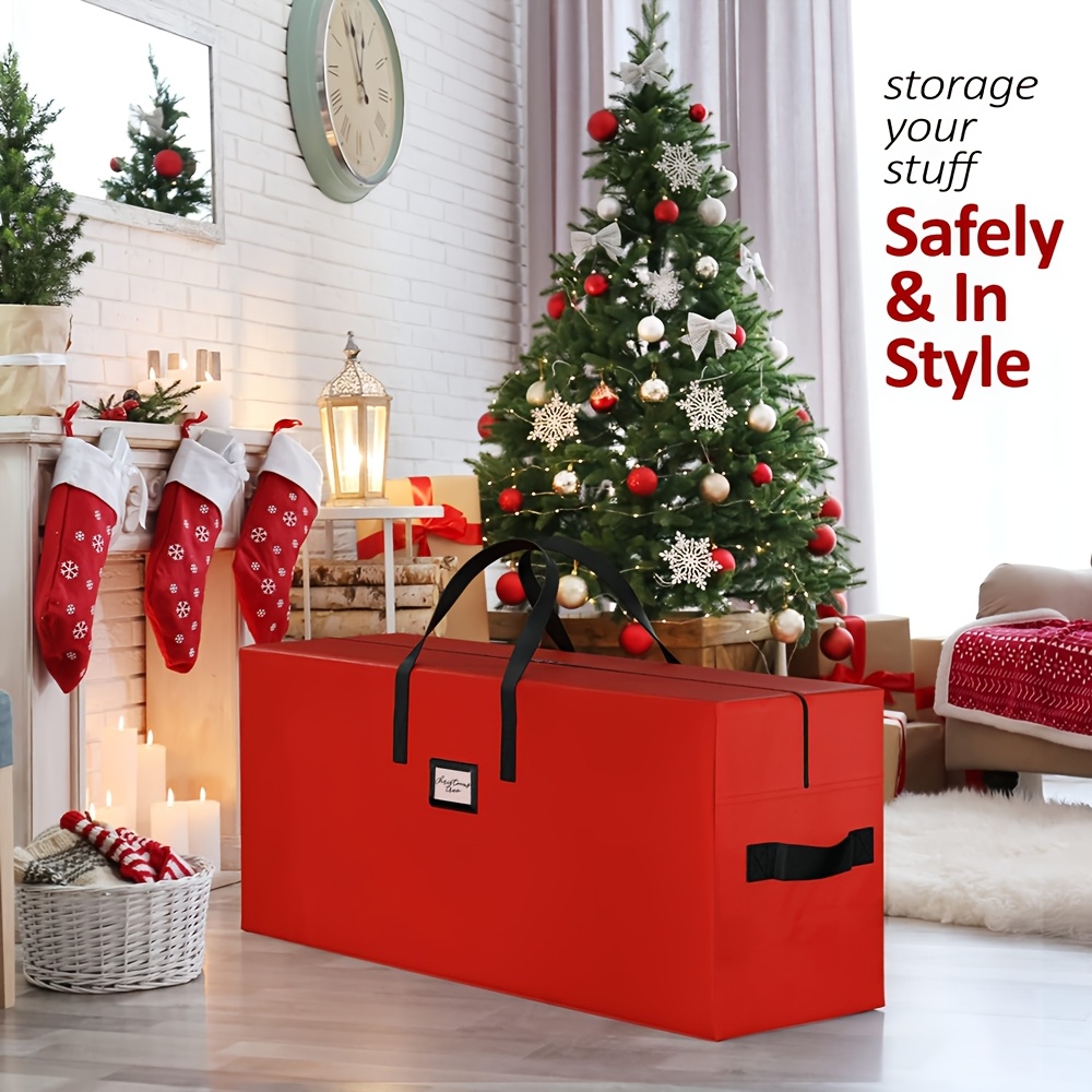 Christmas Tree Storage Bag -7.5 Foot Heavy Duty, Wide Opening, Reinforced Handle, - A Large Storage Container For…: retailer-supplied image