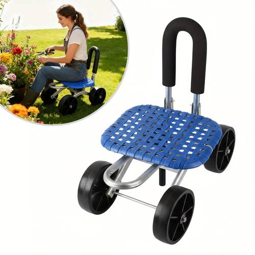 item picture garden cart rolling stool with stable workseat sturdy carts adjustable seat height and gardening helper