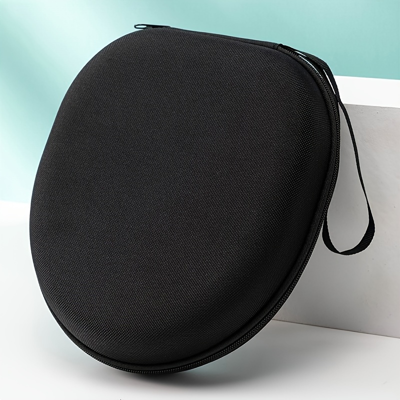 TEMU Eva Headphone Case - Shock-absorbent, Crush-resistant, Portable Mini Storage Pouch With Zipper, Semi-circular Design, Lightweight & Multi-functional Travel Organizer