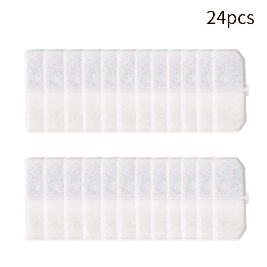 Image of Universal Filter, 24pcs Per Pack, Suitable For Most Pet Water Dispensers. Filter Cartridge For Cat Water Fountains, Each Piece Individually Wrapped