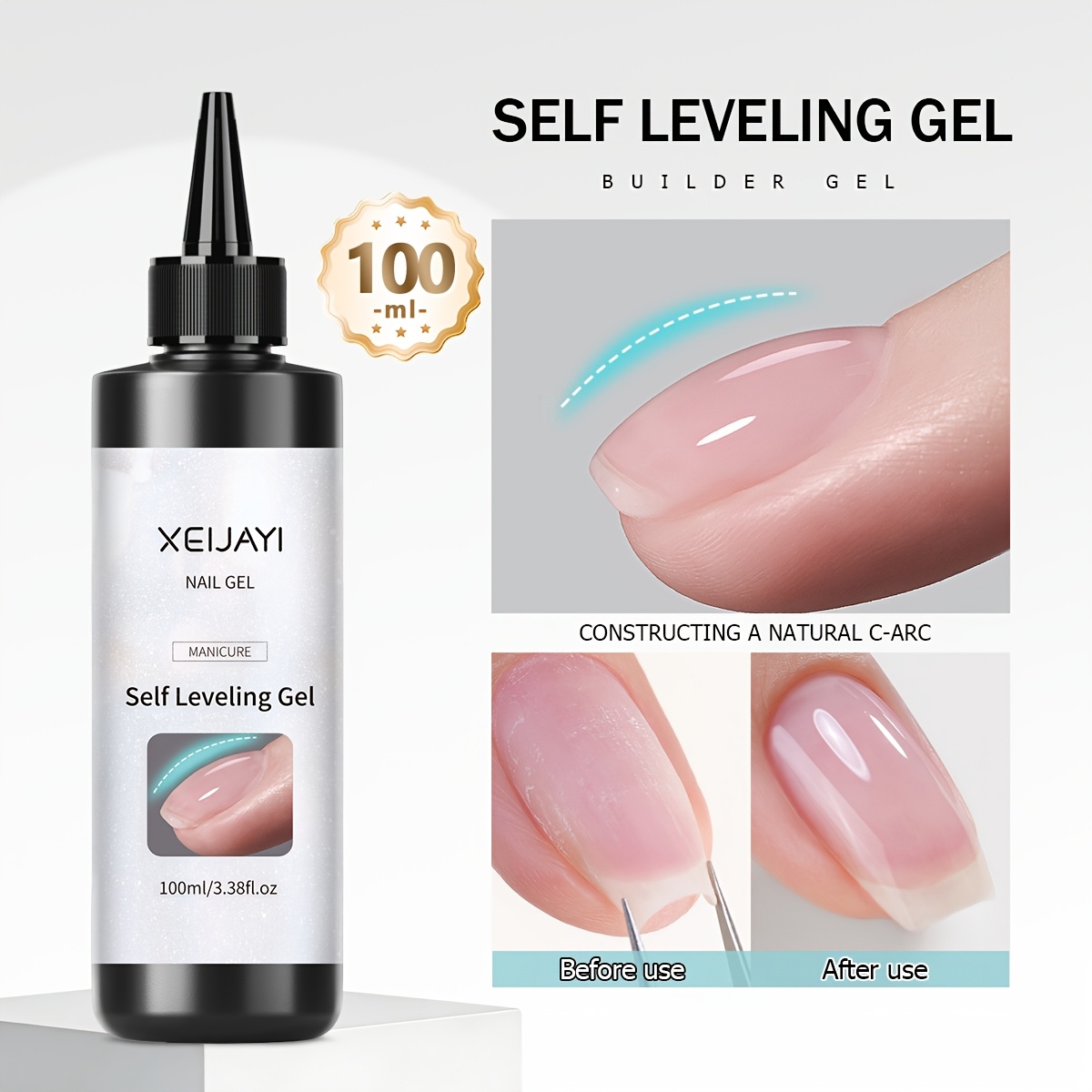 Image of 1pc Xeijayi /led Cured Poly Nail Gel Suitable For Diy Builder Gel, /korean Nail, Acrylic Gel For At Nail Art, Quick Building, & Led Compatible For Nail, No Gel Polish