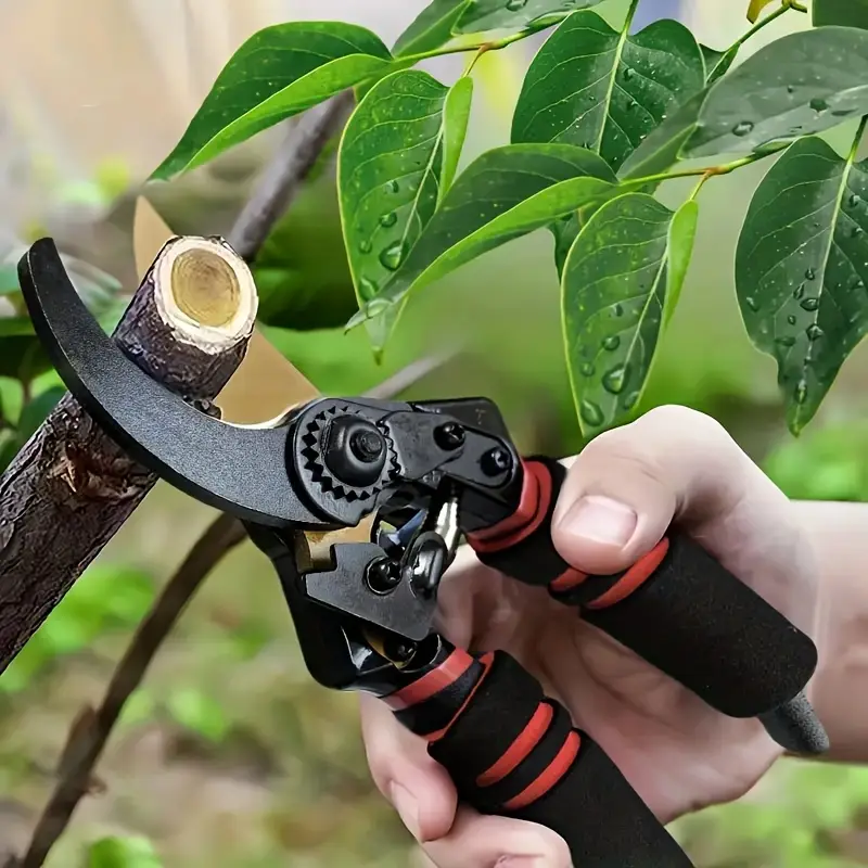 heavy duty professional pruning shears with sharp   blades non   manual garden clippers for tree trimming roses shrubs flowers ideal for home     durable gardening tool garden pruning shears comfortable grip handle details 1