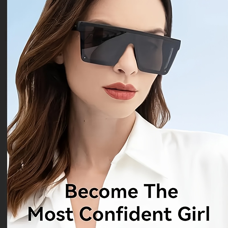 1pc unisex oversized mirrored glasses fashion streetwear 