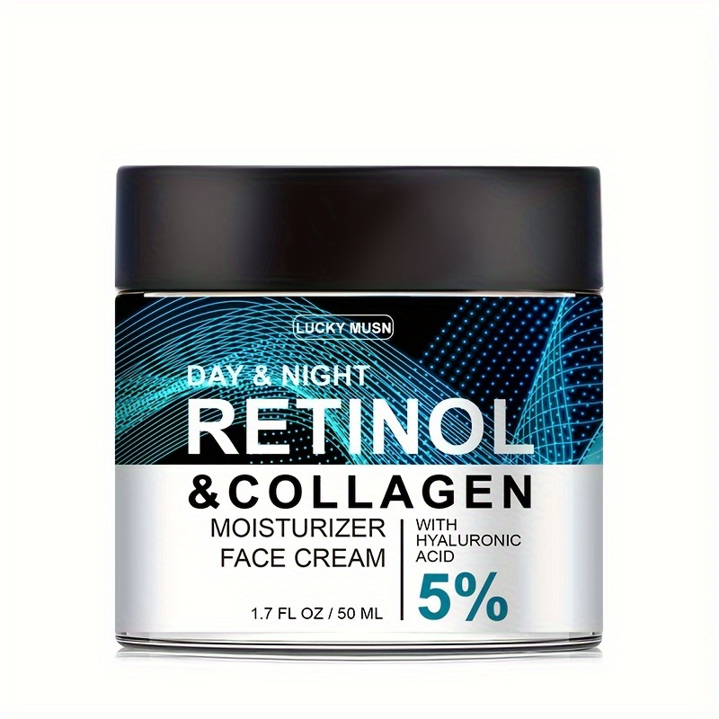 

Day & Night Retinol And Collagen Face Cream With Hyaluronic Acid | 1.7 Fl.oz/50 Ml | Moisturizer For All Skin Types | Fast Absorption, Refreshing Scent | Promotes Youthful Radiance