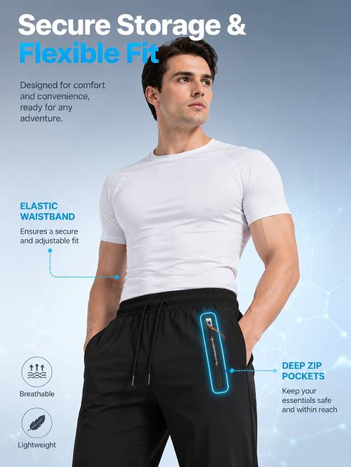 5pcs mens summer training pants lightweight ventilated polyester blend with for movement all day