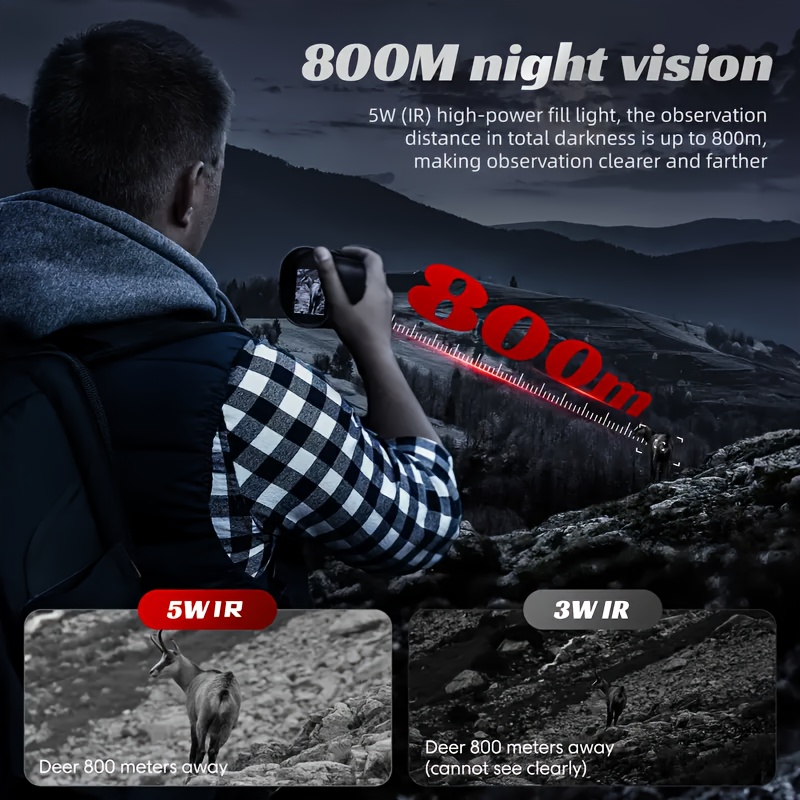 10 zoom with infrared technology compass compact monocular night vision device usb rechargeable 18650 lithium battery powered lightweight portable for hunting fishing camping hiking birdwatching star gazing ideal for low light no light night vision scopes for hunting with head strap camping equipment fishing accessories precision engineering rechargeable device Product details 2