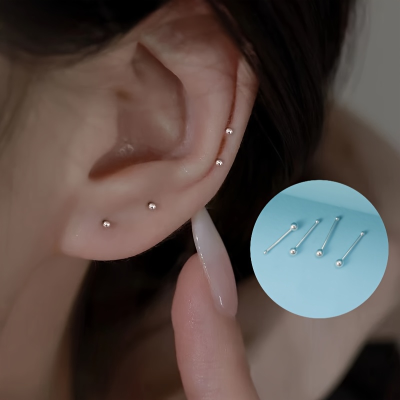 Image of 8 Simple, Fashionable, Exquisite Earrings, Anti Allergy Women's Trendy Care Earrings, Jewelry Gift Set