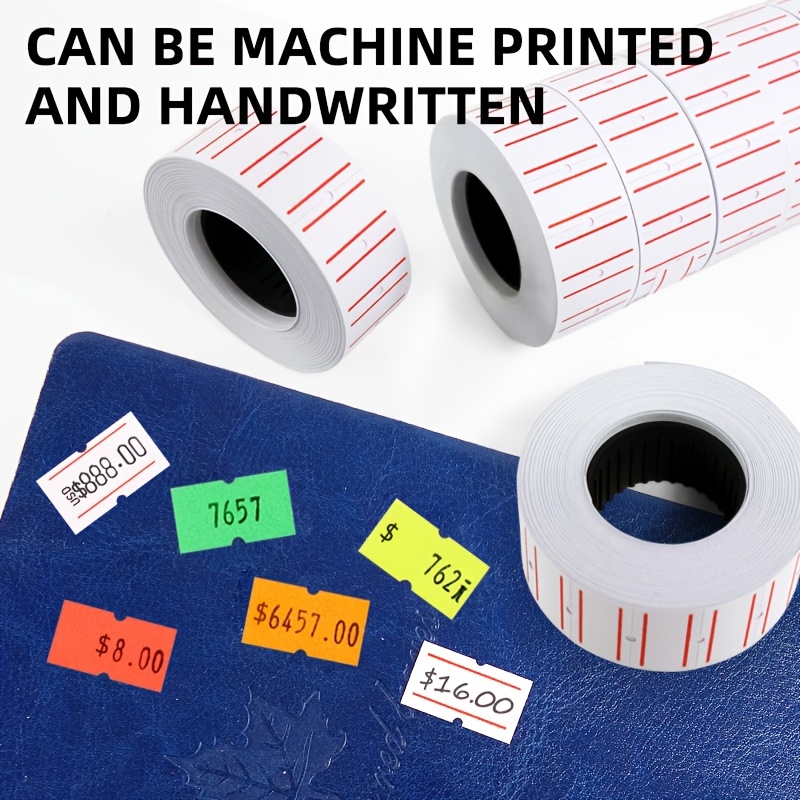 10 Rolls Price Gun Labels - 21mmx12mm Stickers For Single-Row Price Machines
