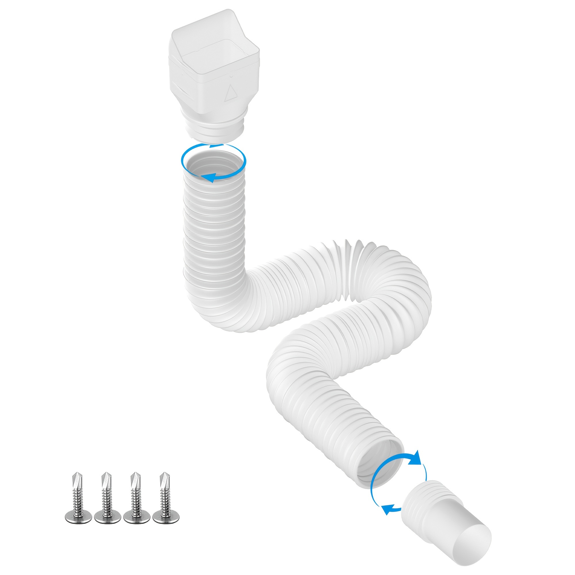   plastic downspout extensions flexible rain gutter connector 1 pack extendable 21 62 inches fits 4 x 3 downspouts for   drainage