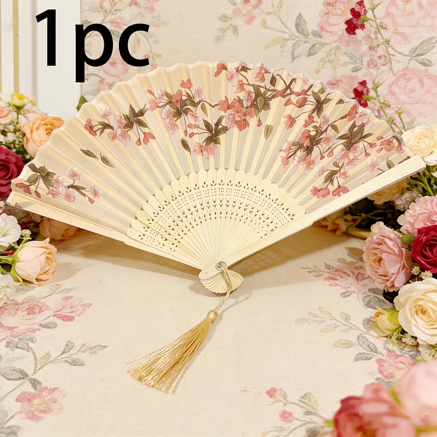 TEMU 이름/문구 각인 맞춤형 복숭아꽃 수寿扇 - 우아한 중국식 결혼식 답례품, 사진 소품, 결혼식, 생일, 베이비 샤워, 기업 행사에 적합 - 특별한 날을 위한 선물