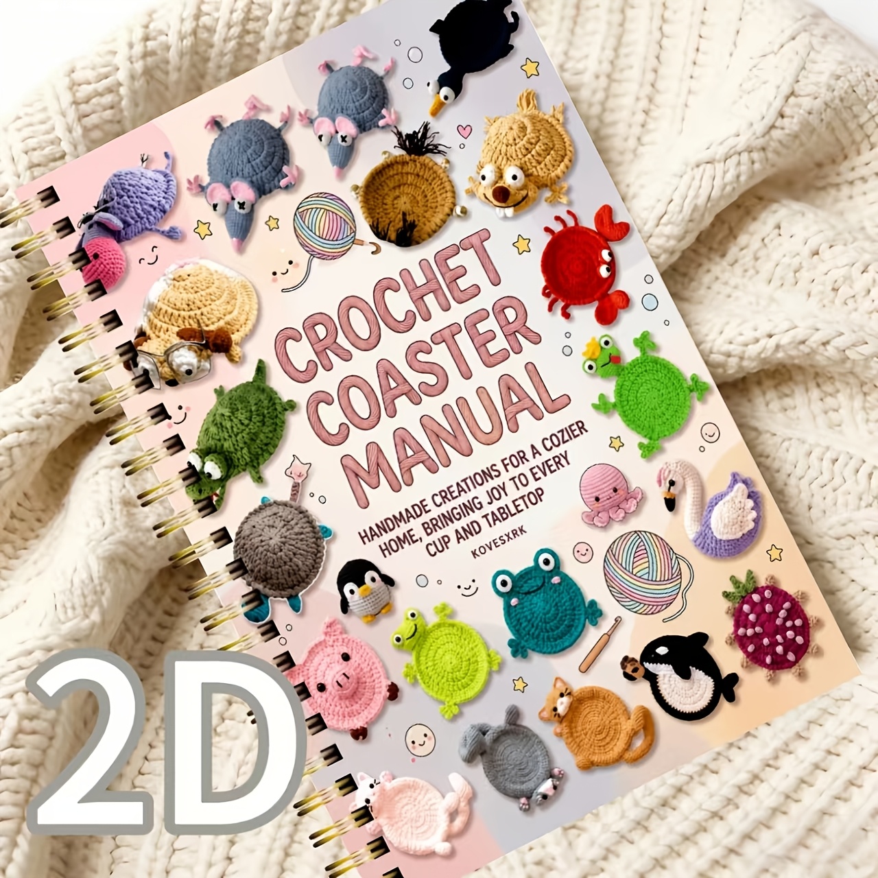 TEMU 1 Book/ Suitable For Beginners: Crochet Patterns Collection With Instructions For (puppy, Squirrel, Frog, Duck, Penguin, Crab) - Multicolor Hook