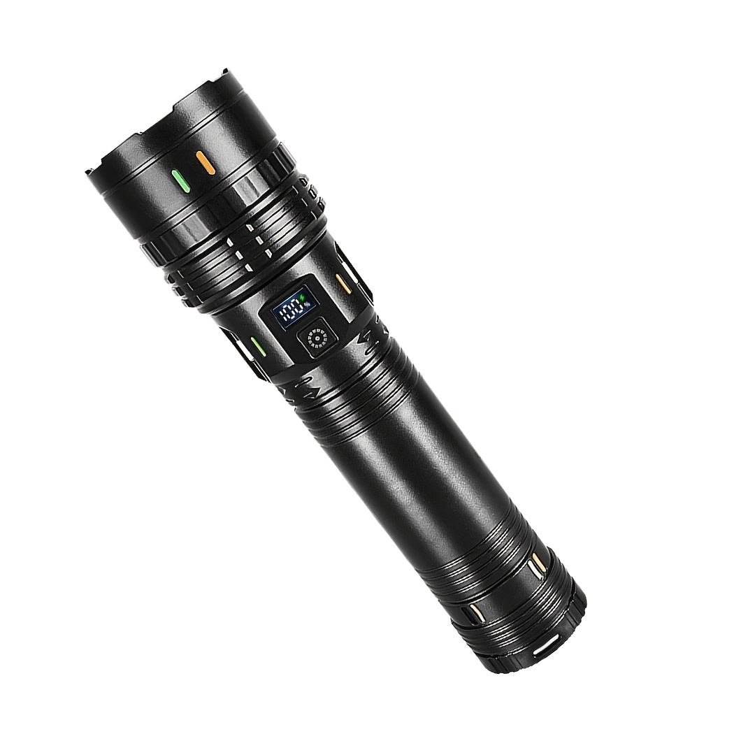 TEMU High-lumen Flashlight, Equipped With A Led Bulb, Durable And Sturdy Design, Adjustable Shoulder Strap, Usb Rechargeable, Camping, Fishing,