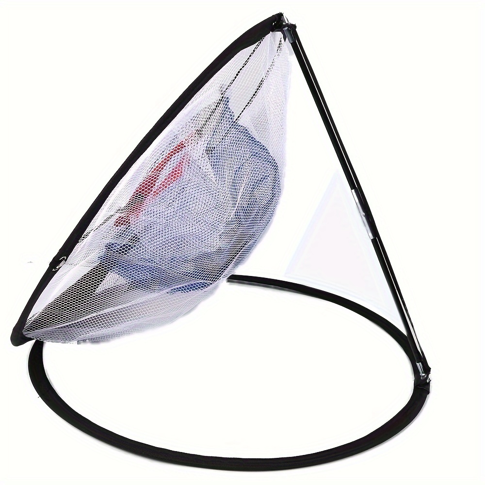 1pc portable golf chipping net collapsible indoor 3 layer target mesh practice net details 0