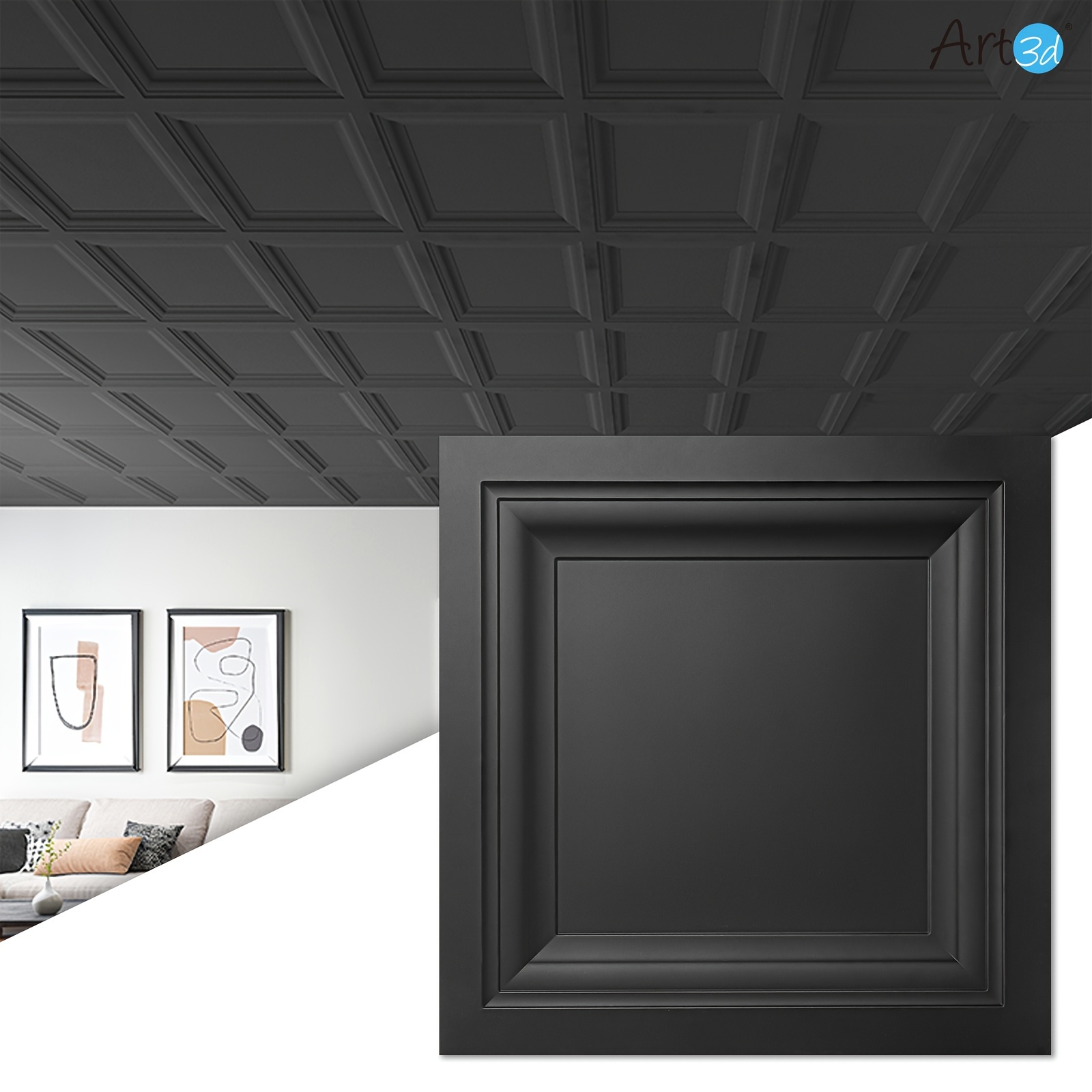 

Art3d 12- Drop Ceiling 24"x24", 48 Sq Ft/