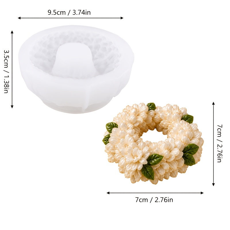 TEMU Stampo in silicone flessibile riutilizzabile CNQNC per artigianato fai da te - Stampo per natalizia con forma di ornamento , compatibile per di