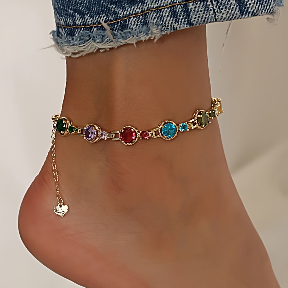 

1pc Fashion Anklets Summer Beach Vacation Foot Accessories Length 8inch+2inch