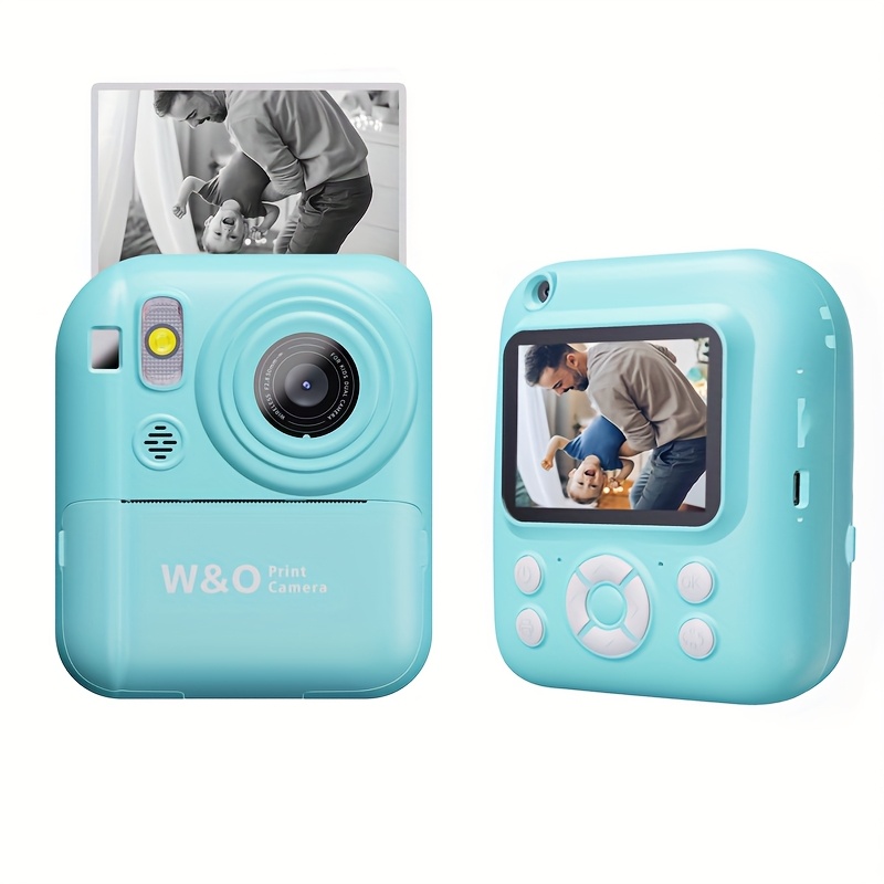 TEMU Appareil Photo à /Appareil Photo Instantané, Appareil Photo Instantané Portable avec Carte SD 32 Go, 3 Rouleaux et Lecteur de Carte - Appareil