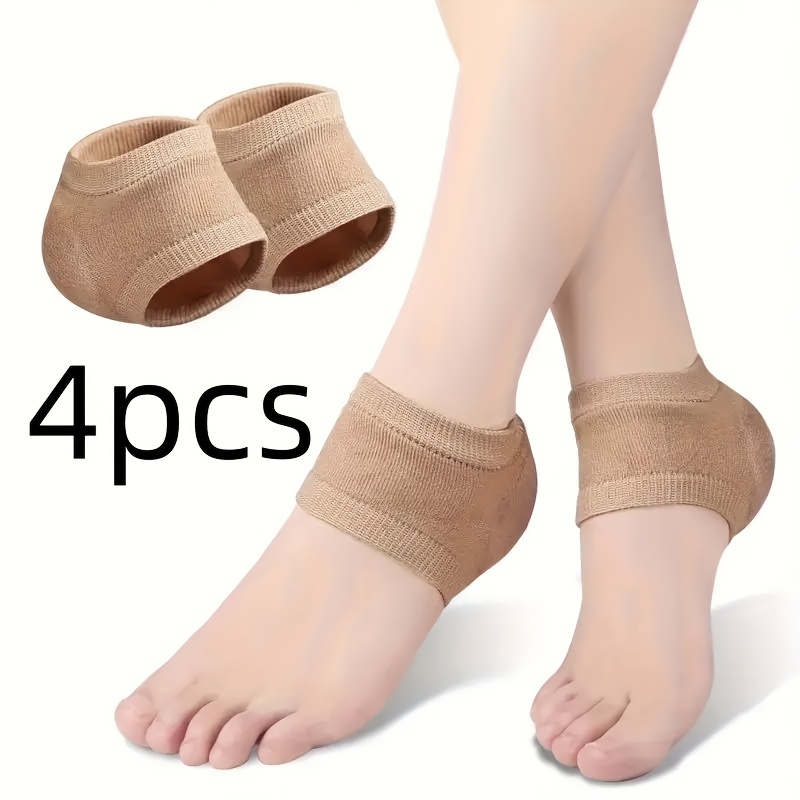 Image of 2pcs4pcs Heel Protection Socks, Moisturizing Gel High Heel Socks, High Heel Shoes For Cracking, Day And Night Foot Care Socks