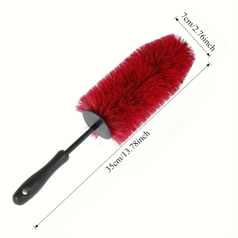 TEMU Auto Velgbanden Reinigingsborstel Zachte Borstelharen Krasvrij Auto Detailing Wasgereedschap