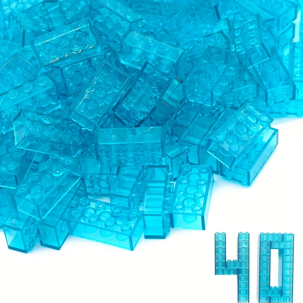 40pcs 2x4 High Brick Small Particle Building Blocks ABS Material