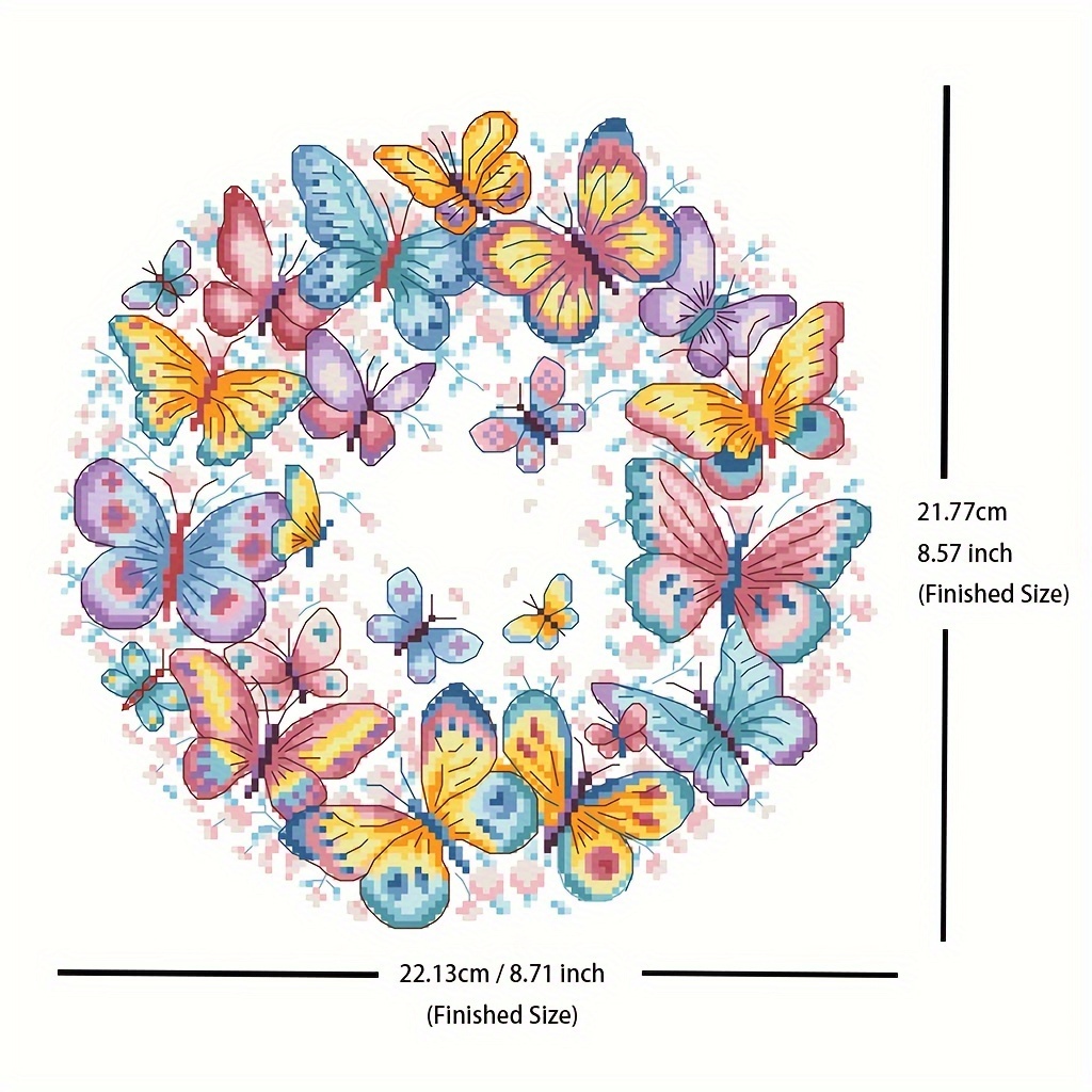 1set Diy Stitch Kit, Ring Pattern Stitch Material Package, Home Decoration Painting For Bedroom, Living Room