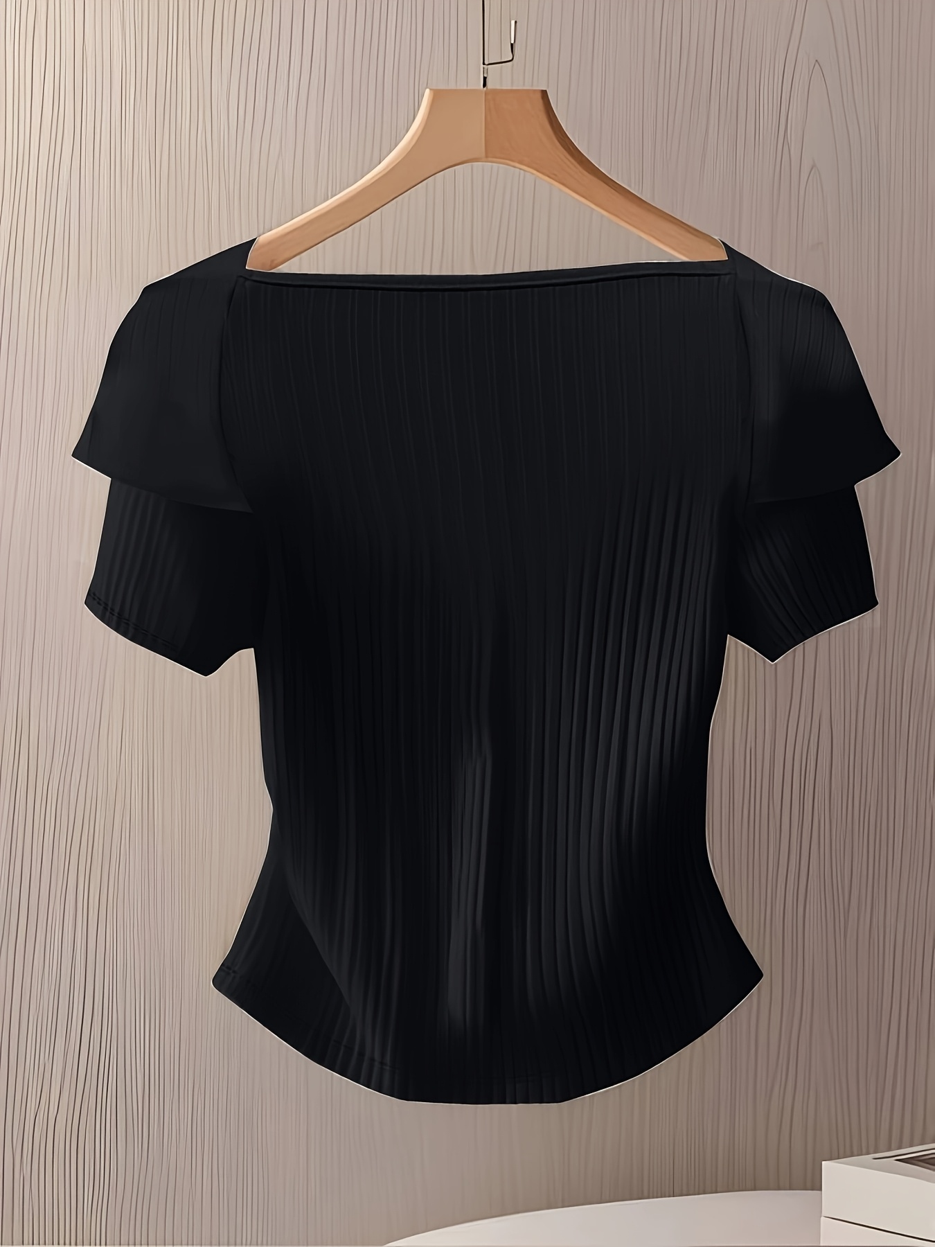 Women's Summer Short Sleeve Top - Elegant Middle Eastern-Inspired Button-Front Design, Lightweight Breathable Fabric, Machine Washable Solid Color Blouse for Casual & Formal Wear, Versatile Clothing, Sophisticated Style, Ribbed Texture, Stylish Women