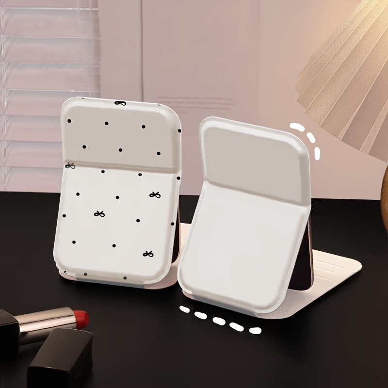 Polka Dot Bow 2D Flat Stylish Compact Makeup Mirror