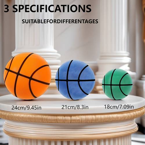 durable tpu quiet basketball quiet basketball for indoor play ideal holiday gift durable tpu material in orange blue green yellow