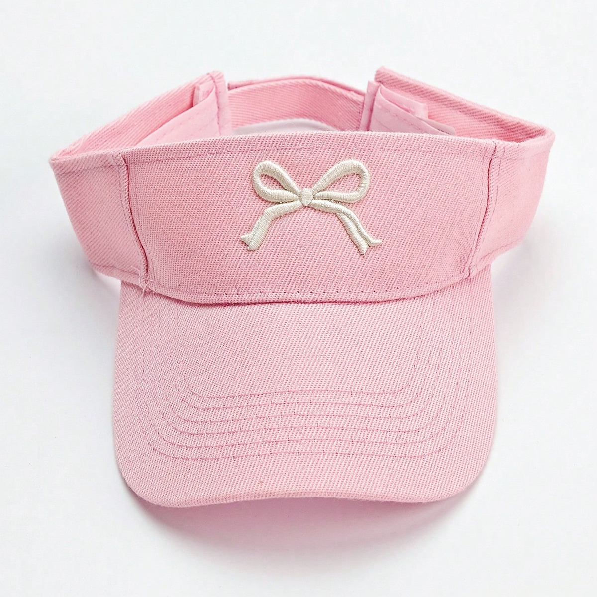 TEMU 1pc Women's Sweet Cute Versatile Bowknot Embroidered Hat With Long Brim For