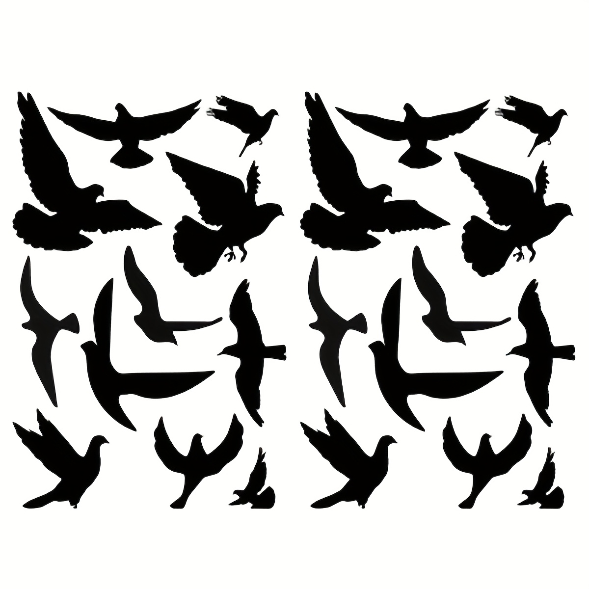 E-shop 22 Stück Fensteraufkleber, Vogelförmige Fenstersticker, Vogelschutz-Fensteraufkleber, Entwickelt, um Vögel Menschen vor Kollisionen mit