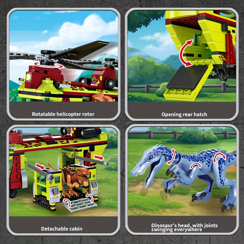Dinosaur Rescue Operation Building Blocks Animal Puzzle Toy