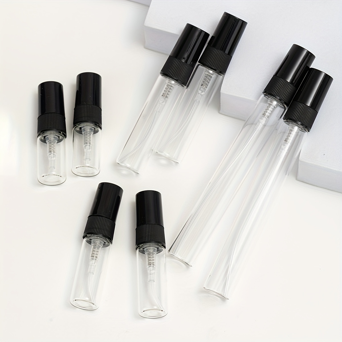 

50pcs Portable Small Spray Bottle Plastic Sprayer Black Nozzle 2ml Spray Bottle 3ml Perfume Bottle 5ml Spray Bottle 10ml Sprayer