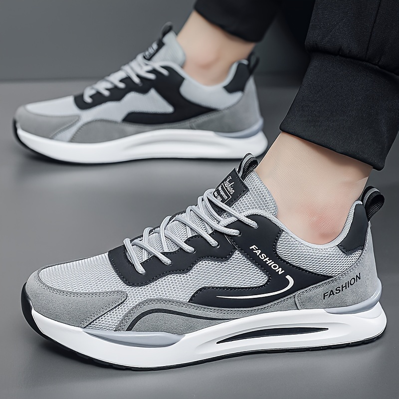 Men's Trendy Color Block Non Slip Jogging Shoes, Comfy Sneakers For Outdoor Training, Traveling, All Seasons