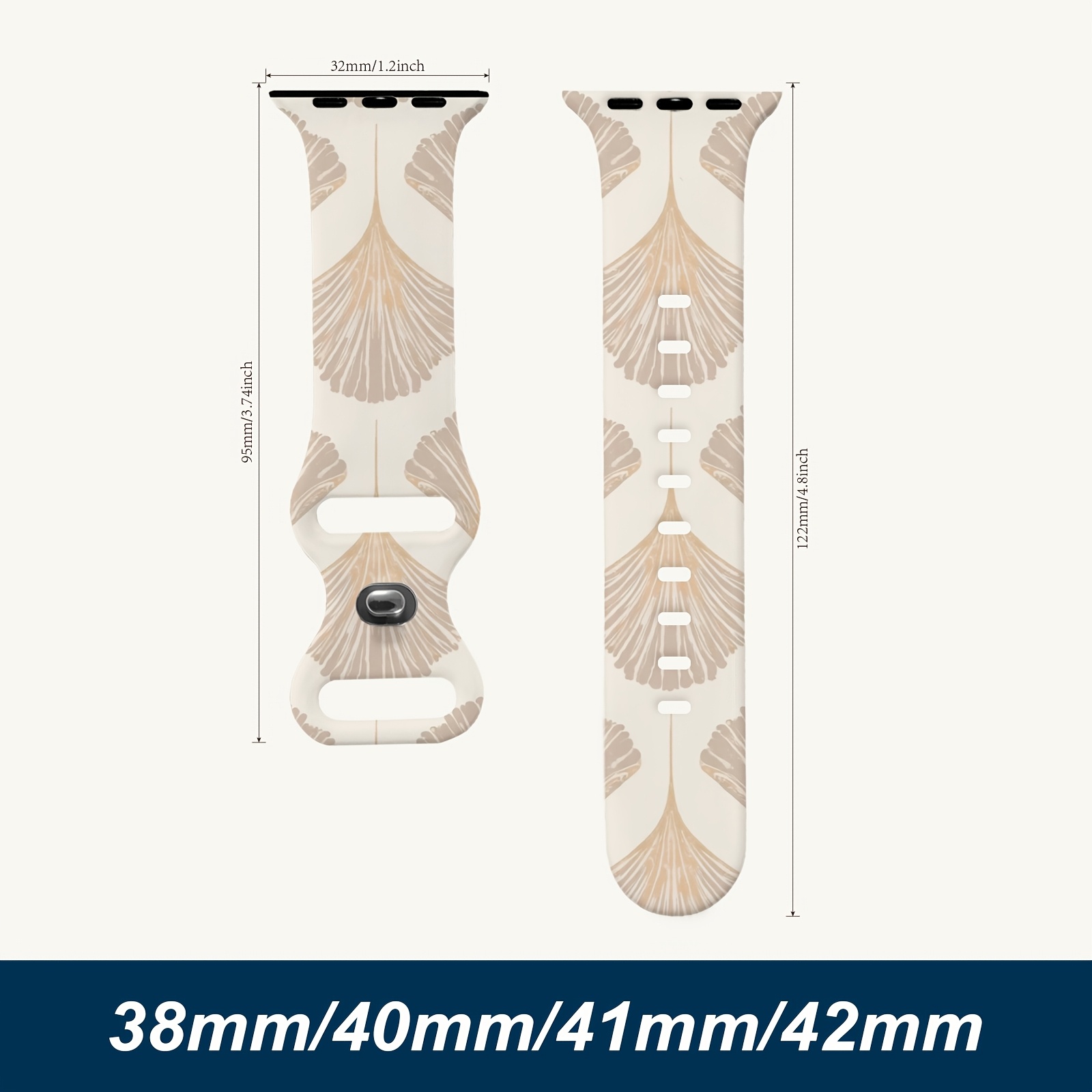 Image of 38/40/41/42mm Compatible With Watch Series For Women Gift For , Family Or Personal Use Soft And Breathable Fashionable Print Festival Gifts