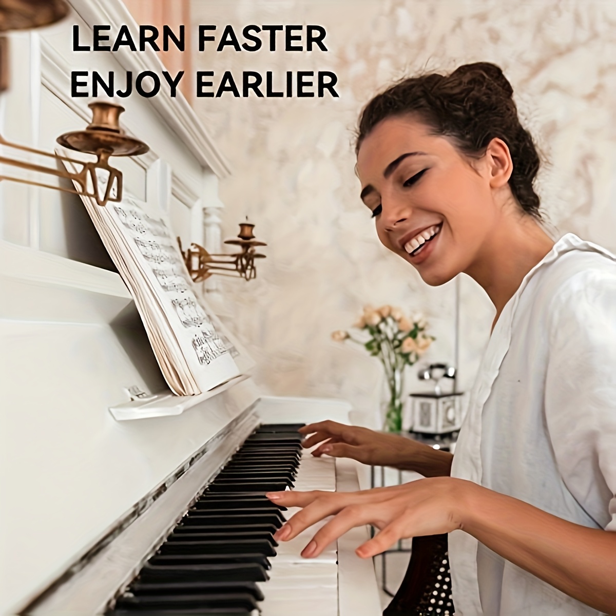 Easy-Learn Piano Notes for Beginners - 88 Key Full Range, Removable & Reusable Keyboard Guide with Colorful Labels (White/Black), No Stickers Needed, Perfect for Practicing Major & Minor Scales, Piano Accessories