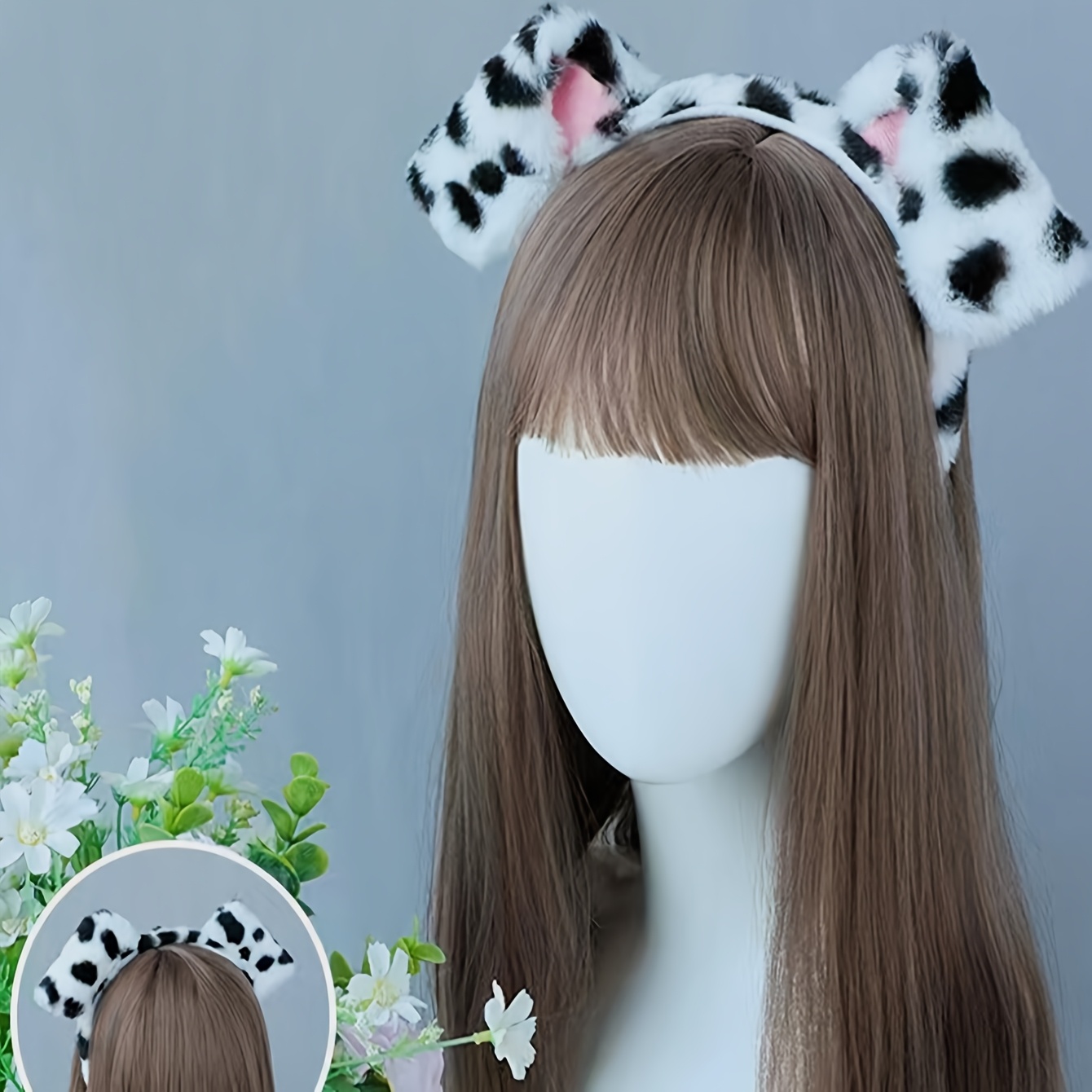 TEMU 1pc Of Women's Cartoon Pudding Dog Cute Ear Headband Hair Accessory, Plush Hairband For