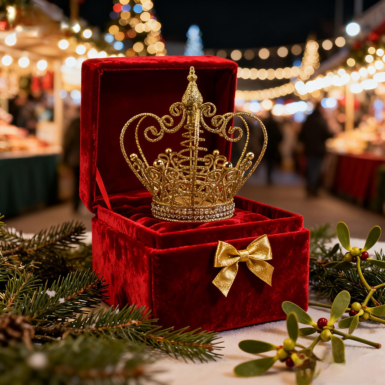 TEMU Large 3d Crown/cast Decoration - Heavy-duty Wide Branch Frame, , Suitable For Large Christmas Trees, Elegant Ornament, Compatible With