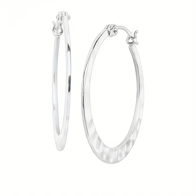 925 silvery unique ripple earrings water ripple indentation design lightweight texture suitable for daily earrings for women jewelry gifts gift exquisite gift box Product details 3