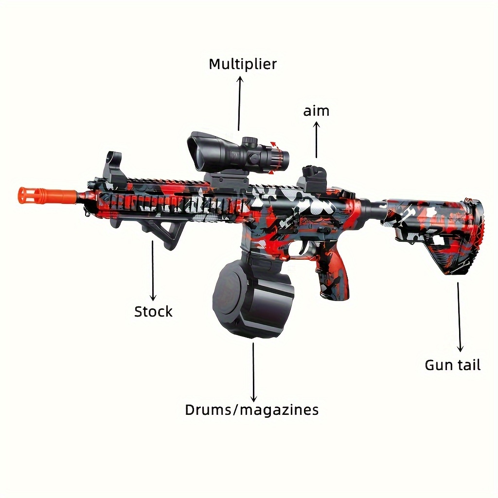 Blaster Gun, Electric Ball Blaster, High Orbeez Gun Performance Cool Toy Gun, Rechargeable Splatter Ball Toys for Outdoor Activities Shooting Game Party Favors.Christmas and New Year Gift