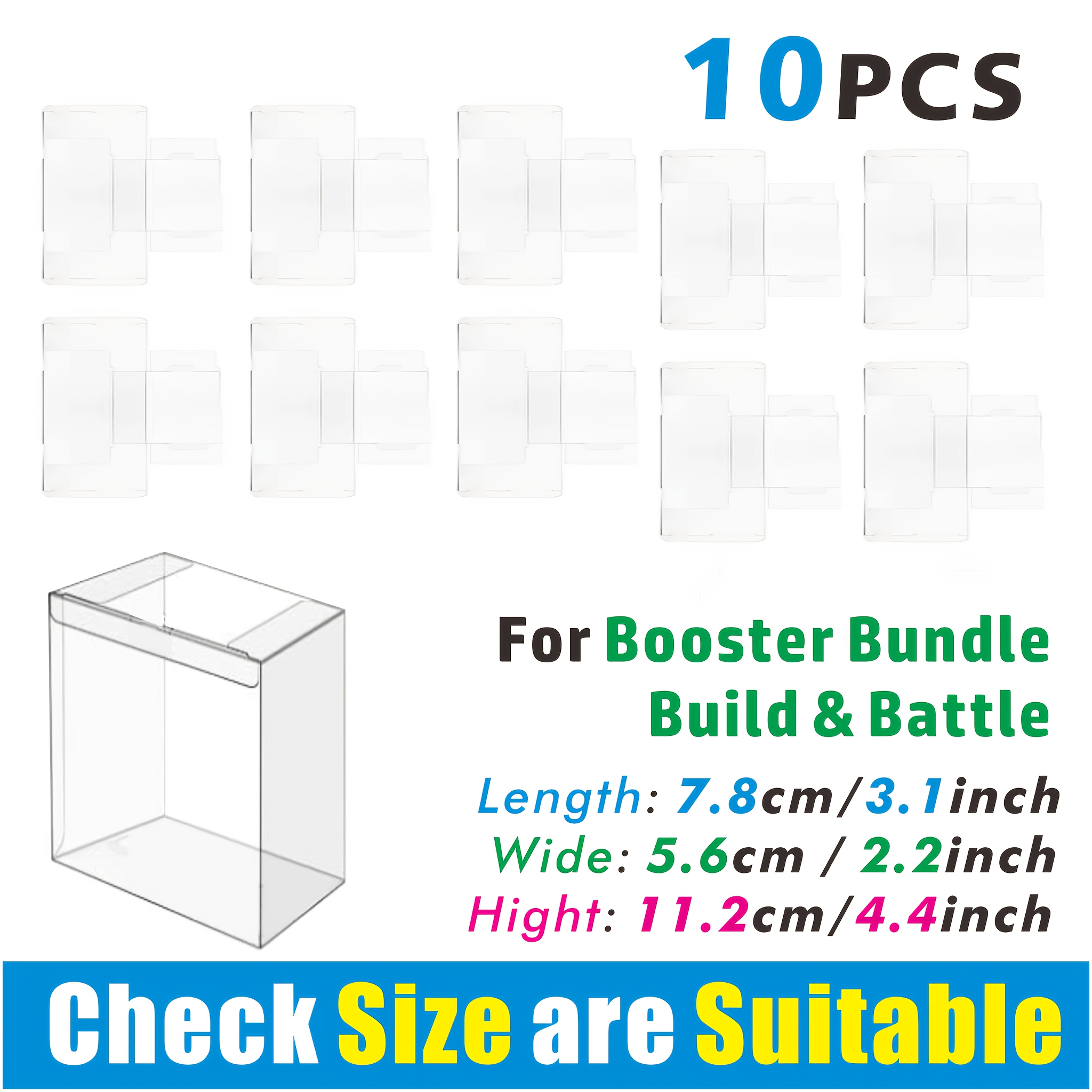 Image of Transparent Acrylic Card Storage Box Compatible With Booster Bundle Build And 7.8 X 5.6 X 11.2cm Size Anti-drop And Wear-resistant Material Card Collection/board Game Organization Special Display Box