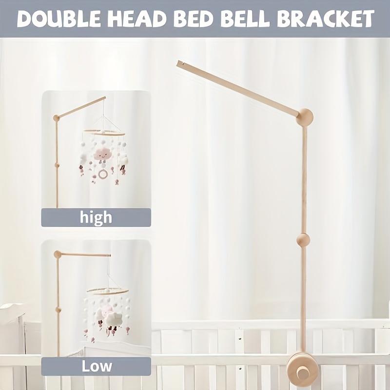 

Hbm 30-inch Wooden Mobile Arm For Baby Crib, Used To Rotate Baby Mobile Hanger, Sturdy Baby Crib Anti-slip Mobile Hanger, Exercise Children's Observation Ability Christmas Gift