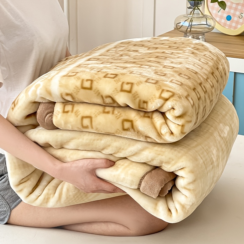 1pc heavyweight 2kg 3 5kg 4 4 7 7lbs plush   throw blanket dual sided layer thickened insulation thermal   dual sided design ultra soft   bedspread couch cover machine washable luxury blanket for     gift for   Product details 9
