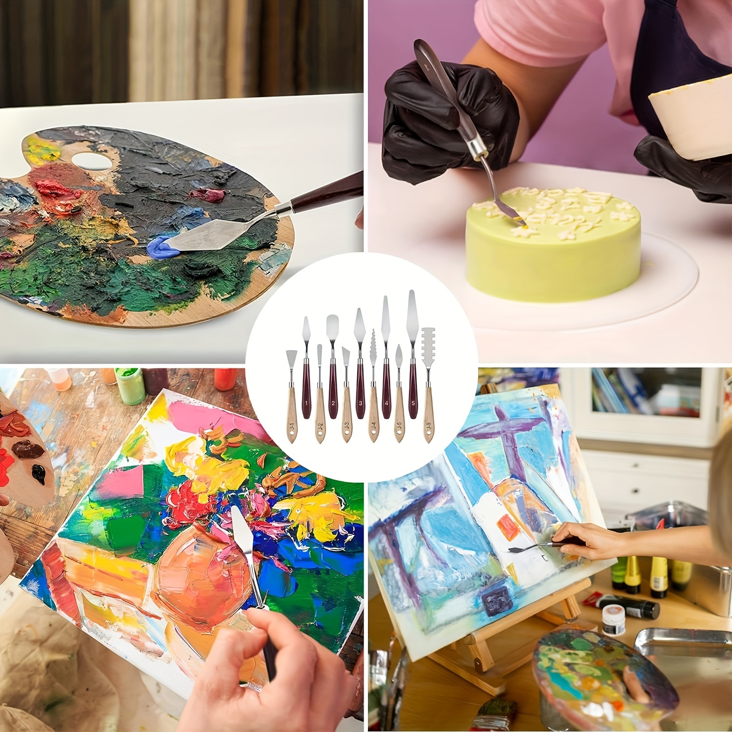 Palette Knife Set Painting Cake Decorating Includes 1 Angled Temu Qatar