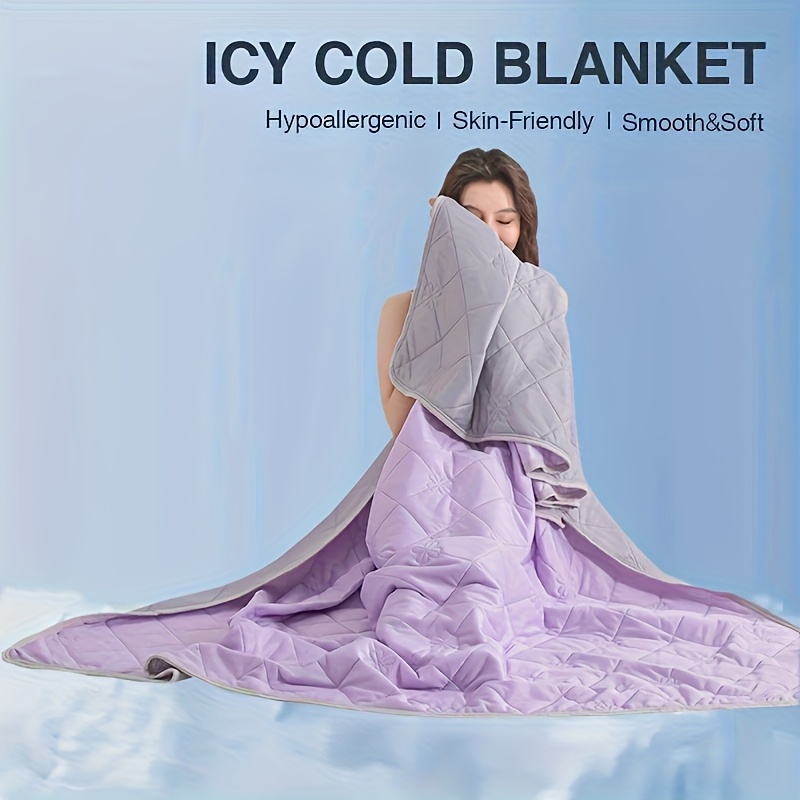 TEMU 1pc Cooling Blanket For Hot Sleepers - , Breathable & Heat Absorbent Summer Throw, Large Size For , Perfect For Warm Weather Relief, Bedroom |