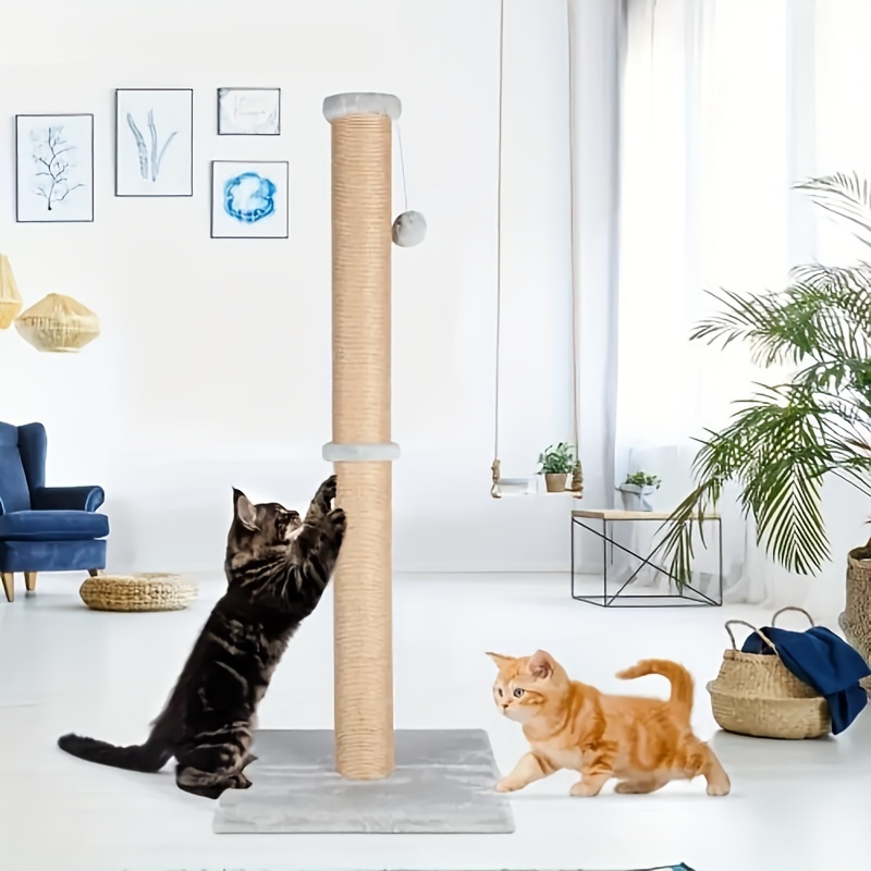 

Durable Cat Scratching Post With Hanging Ball For Indoor Cats - Protect Your Furniture And Keep Your Cat Happy