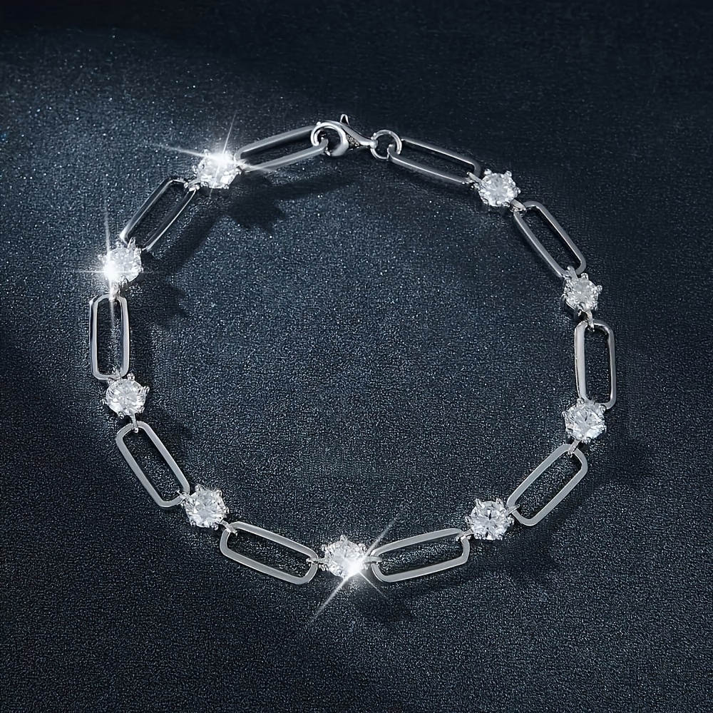 

S925 Moissanite Bracelet Small Feeling Bracelet Suitable For Engagement, , , Glittering Christmas