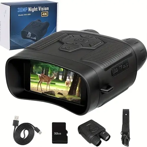 infrared night binoculars for outdoor use for adults 32gb card storage data camping and hunting safety